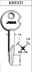 Заготовка ключа JMA  KR-7X  XKV111  KRX7  